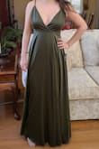 I had to get an olive green dress for a wedding and this one was the best fit! I am short so had to get it hemmed (I wish Lulu's had petite sizes!). Overall, a beautiful dress and I feel really pretty in it. The only thing is that there were some extra threads sticking out, but all I had to do was cut them. - Julia C.