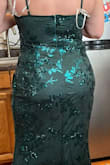 I ordered size m and it was perfect, just a little long but it can be fixed, I loved it and received many compliments the night I wore it, I felt like a queen. - Suhey A.