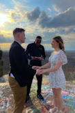 I last minute ordered this dress for my elopement and it did not disappoint. The fit was perfect. I was worried being bigger chested and the low v cut, but the girls stayed in place! Another plus was the slip underneath, it was super windy and the top layer was flying up, but the slip kept me from flashing everyone. 10/10 recommend! - Alyssa C.