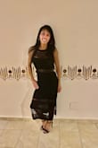 The crochet look is in. Bought this dress in black and green. Every time I wore the dress I got tons of compliments. 

Runs big, as most things do with that kind of material, but still cute. - Leslie H.