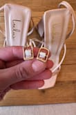 These shoes were cute but the quality was shockingly bad. They came scuffed/chipped and with one completely unusable buckle. This was my first order with Lulus and was a pretty big disappointment. - Jinan M.
