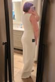 Looking for a jumpsuit to wear for our post-elopement dinner and this IS PERFECT. Not at all see-through, beautifully stretchy - it hugs all the right places and I'm able to wear a normal bra with it. I'll need to get it hemmed, but that's to be expected with most Lulus items. - Carolynn F.