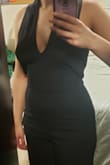 I really wanted to like this jumpsuit. The material is stretchy, soft, and comfortable, but the fit is just awful. There is no zipper, so I had to very carefully pull it over my bottom because I was afraid it would rip. It looked so tight and unflattering on my hips. Then I had to awkwardly bend my head to get it through the straps one by one. There was so much extra fabric on the bust/straps that it was gaping on the sides. There was no way I could adjust the straps to fix this. And on top of that, the crotch was absurdly low. Maybe this fits someone with a longer torso and bigger bust. I often wear jumpsuits and rompers and never had sizing issues, so this was just wild. There is no way sizing up or down would solve this. Honestly, I'm ok with this jumpsuit not working out because going to the bathroom would have been a nightmare. I'm glad this looks super cute in other people's review photos, but just beware this jumpsuit is not universally flattering. - Juliet T.