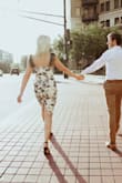 I wore this for my engagement photos. It's SO pretty! - Kelly P.