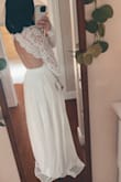 This dress is perfect. I ordered an xs based off of the reviews of people with similar height/weight and it fits perfectly!! So excited to wear it for my wedding day, and not to mention it was an absolute STEAL for price!!! - Mckenzie O.