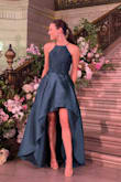 This dress is truly so beautiful. It's the most glamorous and flattering dress ever. The material is thick and not overly shiny (it has gloss but doesn't look cheap). The cut and designs is literally just *chef's kiss.* and it has pockets! I wore it to a fancy wedding and felt like a celebrity. The only criticism I have is that the straps are adjustable, which I think cheapens the look, but I had an "alterations specialist" (my mom!) remove them and sew the straps to my custom length which I think really elevated the look. 
I will never look better than I did wearing this dress. If only it could have been my own wedding dress!! - Silvia S.