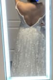 I loved the concept of this dress and wish it would've been true to size. My breasts were too big and therefore it would not close on the back. Also, the floor looked like a glitter bomb had exploded after I was done taking it off. - Azalie G.