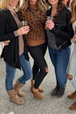 This is by far my favorite jacket! I wear this every opportunity I get. You can pair it with jeans, a dress, leggings, anything! I recommend sizing up if you have larger arms or a larger chest as there isn't much stretch. It isn't a heavy jacket, so definitely for spring/fall. Buy the jacket! - Carlie S.