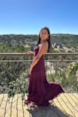 I got lots of compliments on this dress!! It will be too long if you are 5' 2", even with 4-5 inch heels. I had it hemmed, so plan ahead and consider extra costs. - Vanessa M.