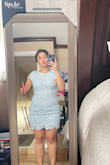 I loved it but yet not so much. 
The dress overall - simple/plain but yet cute. I was looking for a dress that's fitting but flattering and not too snug at the same time, breathable and expandable. The fit - a bit too short for me. I did not like how much it would rise up on my behind when I conducted the sitting test and how it sat around my hips. Personally, the shoulders fit good but it fit awkwardly and a bit stiff as expected bc it was a new dress freshly out the package I'm not too sure if the feeling will stay like that. Now standing up normally, amazing but it did not fit my personal tastes especially when it came to around the hips and butt, too snug on it. Overall, I have mixed feelings about it but due to the fit of it and the look of it on person, I decided to return it. I would recommend on sizing up just to be safe if you love this dress! - Karla A.