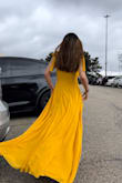 Wore the dress to a civil wedding! I'm 5'0 ft so the dress is very long for me. I didn't have time to have it altered so I just wore very high heels. It was perfect! - Charlotte M.