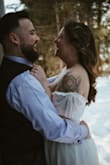 We had a very intimate wedding and this dress was perfect! I wore it with the sleeves off the shoulder so my range of motion was very limited as far as above my head goes but didn't have any issue with the dress slipping down. I couldn't have been happier. - Karly B.