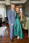 I ordered a medium and large and couldn't zip the medium, so if you're in between, size up.  I got a million compliments on this dress. The green is gorgeous.  I steamed it and it looked perfect.  I ordered it in pink too bc it was such an amazing dress.  Super comfortable and has pockets! - Michelle S.