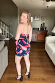 I'm in love with the print and the colors of this outfit!! Runs a little small but it's great motivation to get looking good for summer! Love love love! - Mollie O.