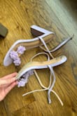 I bought this shoes for my nieces baptism. Everybody loved them, but the heel broke when I was sitting down. Such a boomer because they are super cute. 
And it was the first time wearing them. - Alicia O.