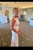 Love love love this dress!!! Wore it to a black tie affair and it was perfect. Fit me like a glove. Received many compliments people thought I paid more ch more. The material is thick enough not to show anything yet soft enough to be very comfortable. It does show every bump on your body but I wore spanx so no worries there. I wish I could wear this dress again - Jill G.