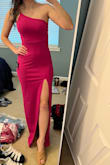 The color and style of this dress were super pretty! It felt sexy, but also modest enough to be around my fiancés family. This dress hugs your curves and shows off the right amount of upper body. Ultimately I returned it though because I didn't feel it was fancy enough for the black tie event I purchased it for. This would be perfect for a non-black tie summer wedding. - Kaitlynn L.