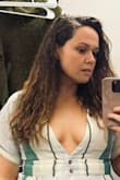 I love this dress so much! I'm honestly mad I waited so long to order it. It's so flattering, fitted at the top and hides my tummy without looking like a parachute. I'm just incredibly confident in this dress>p I bought a bra on Amazon that's a deep v and it works perfectly with this dress. 10/10 recommended - Samantha S.