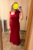 I really loved this dress. Yes, I was a little skeptical about my curves but I went for it. I liked that it was super long, lulus tend to be extra long. Also I didn't have to worry about falling out up top. The quality is very nice as well and doesn't wrinkle easily. - Lauren H.