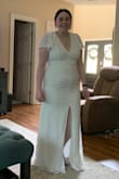 I love this dress. It's beautiful and fits the vibe for my backyard perfectly. So excited to wear this dress at my wedding! I will have to fine so shape-wear to get the shape I want though. - Nicole P.