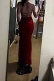 I was trying to find a dress for prom that was simple but still elegant; this was better than i could've thought. Nice material and is comfortable!! The red is gorgeous!!! Highly reccomend. A little low in the front for the girls, but can be fixed in the back with the strings. - Brooklyn P.