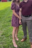 This dress looks exactly like the pictures. I was worried it wouldn't look good on me, but it is really flattering. I also love the pattern! I plan on wearing it to a garden wedding this spring. - Grace S.