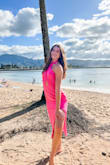 The dress fit perfect, I always use the size guide & it never fails me. This dress is beautiful and timeless. Can't wait to wear it again! It is hand wash only, so be prepared for that. - Madisyn M.