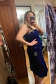 I bought this when it went on sale and was on the fence about it. I have a curvy, mid-sized body and it's very difficult to find clothes that fit well. This fit perfectly and it's the first dress I've felt confident in for a long while. I have yet to see how it washes up (there is a disclaimer saying to wash separately and even after that, to be wary of wearing any lighter colored clothes with it). So, we'll see. But, it has some stretch and is very comfortable. - Kimmy O.