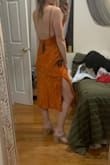 It's cute! The color is great and the material is really pretty and comfortable to wear. There's a lot of fabric up top with the cowl neck so I think I'll have to tuck and steam it in a particular way before wearing to an event but for the sale price, I got this at, definitely worth it. - Brianna S.