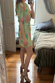 I love this dress. It's really bright and fun to wear, not too oversized. Perfect length with lower heels. - Brianna S.