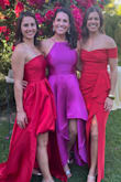 Obsessed with the color, fit, and style of this fun black tie wedding outfit. Has pockets which was helpful. Great material and overall made no alterations except I removed the adjustable straps as the buckle part landed right on my collar bone which was uncomfortable.  If Lulus would make this dress where the adjuster lands on your back and not the front of the dress it would be perfect. - Haley C.