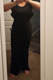 I included my measurements because I couldn't find a review for someone who is my size. 

I bought the XL and it fits beautifully. I carry most of my weight in my stomach and it's a little tight there. Overall the fabric/quality is amazing and I feel great in it. I have a wedding coming up and couldn't find anything that looks good on me. Well, this is it! - Corrina D.