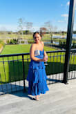 I seriously loved this dress so so much, the color, the style, everything but the zipper. I wore this to my friend's wedding and the very first time I put it on, the zipper completely broke apart. I had to literally get sown into this dress and then get CUT out of it. I am still so upset because now the dress is obviously ruined. - Erin P.