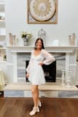 Wore this dress for my shower and EVERYONE asked where I got it. They loved it, very flattering! - Sarah J.