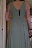 Pretty color! Loved the dress overall but decided to go with another one for a wedding. This was a little bit long with a 3" heel, it was still on the floor so would require a tailor if you are on the shorter side. - Gail S.