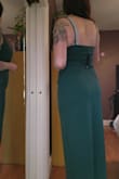 So so cute! Elegant yet sexy. Accentuates your curves and hides your tummy at the same time. Light fabric. Long enough but doesn't hit the floor with a 3" heel for me. - Gail S.