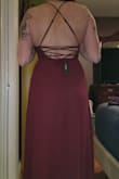 Honestly took me a very long time to figure out this dress alone! Had to wait for my partner to come help and he was even confused by it lol. Once I got it on I felt very elegant. The straps started to cut in after a few minutes, had to tighten quite a bit to get good coverage and support. Decided on another dress but would definitely consider in the future for another event. - Gail S.