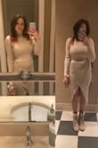 The only complaint I have is the waist band bulks up my waist and even a tiny pooch is exemplified by the cut of the skirt hem and waist band combination. Truly the most low key sexy fit and utterly the MOST warm sweater dress I have ever owned though! I walked a short block on the coldest day of the year at -3 in this dress and I was so warm! Not sweating which speaks to the quality of the material which is thick without being to bulky..any bulk can be remedied by a good angle or some spank (which I refused to wear! But still felt really good!). - Katrice A.
