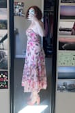 I got this dress for a wedding with "garden party formal' attire. It is so cute, fits true to size, and the quality of the material is nice. Also the gold flecks are 3D which is a really nice detail! - Pamela M.