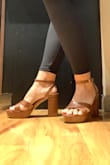 So versatile. I had a pair of brown chunky heel sandals give out on me and these have been the perfect replacements. On top of that the brown heel also works for winter outfits as well. These are a fantastic deal imo. True to size. - Carley J.