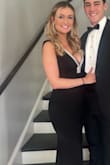 I picked this dress to wear for my sorority formal, and while it was a little big on the upper portion, I thought it was beautiful on. I received SO many compliments on the dress itself. The upper half was a little loose, but the dress was easy to move around in and felt comfortable. It was also easy to match with accessories. It made me feel like I was on the red carpet. Additionally, it looks and feels very nice for the price! It was a little longer than I thought it would be, even with a taller heel, but it still didn't make it hard to move around. The low cut in the front was so flattering but not too revealing for me. I would definitely choose this dress again if I had the choice. - Logan C.