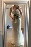 This was my runner-up dress. The ONLY reason I didn't end up going with this one is because of the oddly placed seam on the back. It just didn't look good at all on my body type. Other than that, I love every single detail about this dress! It's beautiful! - Kimberly B.