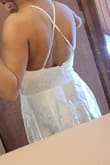Dress is so beautiful, fits perfectly. 
I am short so it is a little long, but heels can fix that. :) - Lorean B.