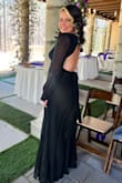 The sheer sleeves was a nice standout for this dress. The fabric was pretty staticky and did attract grass for this outdoor wedding. Over all great fitting dress. - Claudia U.