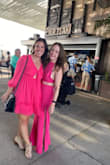 I am not someone who wears pink, but it was required for a bachelorette party, so I committed, and I am glad I did! This outfit was a hit! I will always opt for pants over a dress and I still felt confident and sexy in this outfit. I did get about 2-3" hemmed off the pants, but besides that it fit perfectly. I normally order smalls but after reading reviews ordered an XS and I'm glad I did. The only thing that I didn't love were the side seams in the top, it didn't allow the top to lay flat, but I am sure this differs by chest size. - Becky M.
