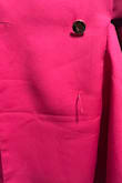 Loved the pop of color. It fits just as photographed. But slightly too loose in the shoulders. I still plan to wear it. It came super wrinkled so I spent a lot of time steaming it and found a blonde hair in it - maybe tried on but returned it? 

Updated review: it did not hold up well. While getting dressed the front hook snapped and while driving to the event, 2 buttons popped off. - Sydney A.