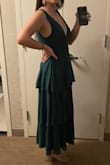 I wore this dress last month, on the night before my best friend's hotel wedding, for a "Welcome" cocktail party. I received so many compliments & it was quite the head-turner. It fit almost perfectly true-to-size, but I withheld one star for the simple fact that it suits a flat belly best (not abs or anything, but definitely can't be bloated because that would be difficult to disguise with the way this dress falls). However, it was still the perfect cocktail dress, a total knockout, and versatile enough to wear it day or night! - Jimena A.