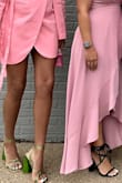 I love the look. The heel is a little high for a block heel. Wouldn't be able to walk very long distances but super cute. I got a lot of compliments - Jasmine W.