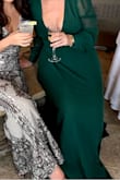 I loved how this dress fit! It was elegant and the deep green color was stunning. I used boob tape for my bra and it worked great. - Courtney T.