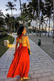 This dress is so beautiful! Fits perfect and it's very comfortable, very nice material as well. I'm short and the length was just perfect for me, I wore it with platforms and switched to flats later on. - Taty T.